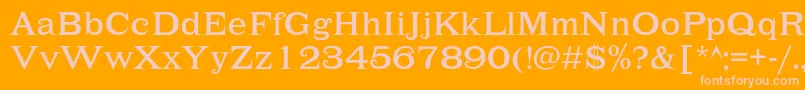 Lehmannc Font – Pink Fonts on Orange Background