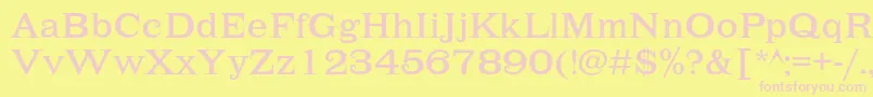 Lehmannc Font – Pink Fonts on Yellow Background