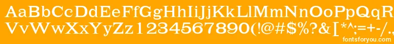 Lehmannc Font – White Fonts on Orange Background