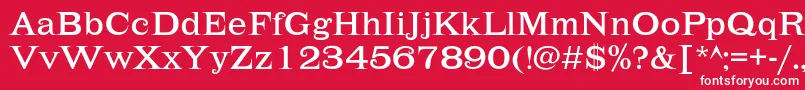 フォントLehmannc – 赤い背景に白い文字