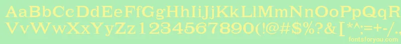 Lehmannc-Schriftart – Gelbe Schriften auf grünem Hintergrund