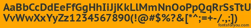 Ptc75f Font – Black Fonts on Orange Background