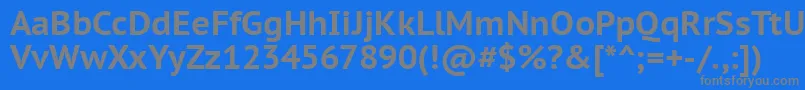 フォントPtc75f – 青い背景に灰色の文字