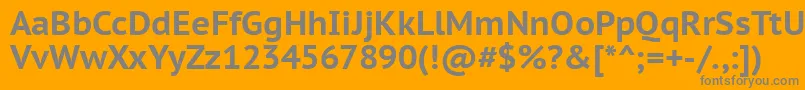 Ptc75f Font – Gray Fonts on Orange Background