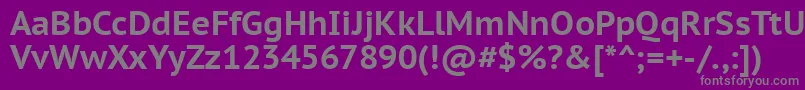Ptc75f Font – Gray Fonts on Purple Background