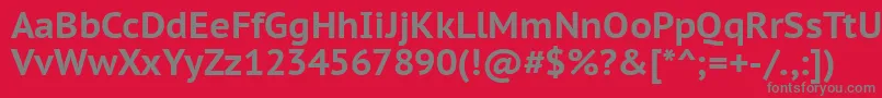 Ptc75f Font – Gray Fonts on Red Background