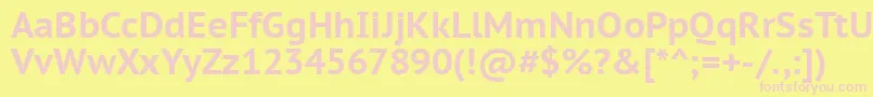 Ptc75f Font – Pink Fonts on Yellow Background