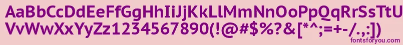 Ptc75f Font – Purple Fonts on Pink Background