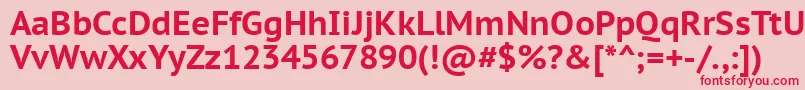 Ptc75f Font – Red Fonts on Pink Background