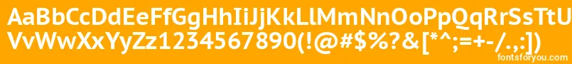 フォントPtc75f – オレンジの背景に白い文字