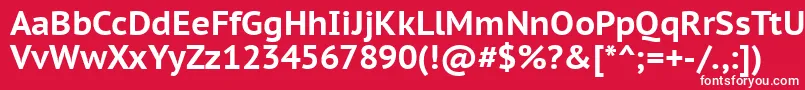 フォントPtc75f – 赤い背景に白い文字