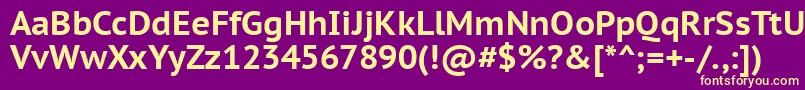 Ptc75f Font – Yellow Fonts on Purple Background