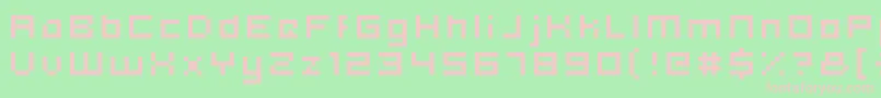 Hooge0554 Font – Pink Fonts on Green Background