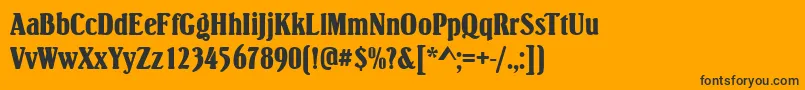 SimpsonRegular Font – Black Fonts on Orange Background