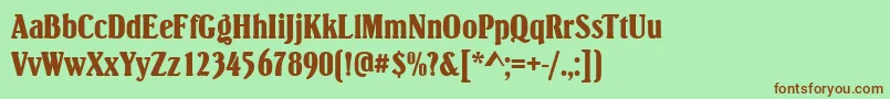 SimpsonRegular Font – Brown Fonts on Green Background