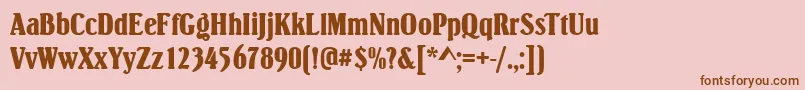 SimpsonRegular Font – Brown Fonts on Pink Background