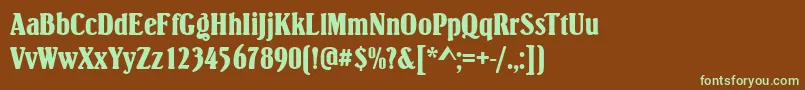 fuente SimpsonRegular – Fuentes Verdes Sobre Fondo Marrón