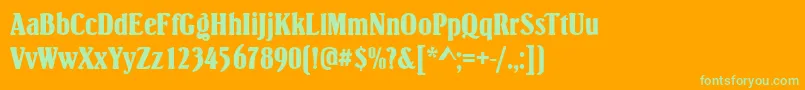 SimpsonRegular Font – Green Fonts on Orange Background