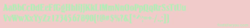 Шрифт SimpsonRegular – зелёные шрифты на розовом фоне