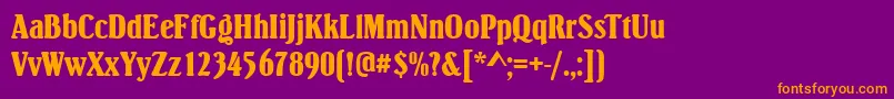 SimpsonRegular Font – Orange Fonts on Purple Background