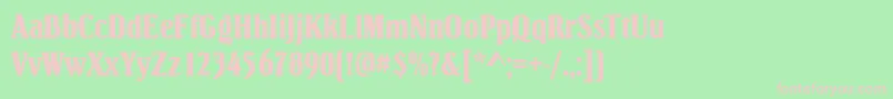 Fonte SimpsonRegular – fontes rosa em um fundo verde