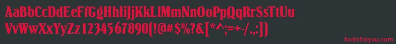 SimpsonRegular Font – Red Fonts on Black Background