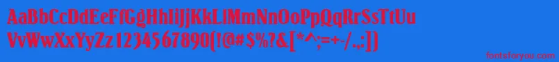 SimpsonRegular Font – Red Fonts on Blue Background