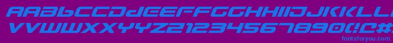 Gunv2i Font – Blue Fonts on Purple Background