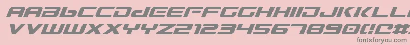 Police Gunv2i – polices grises sur fond rose