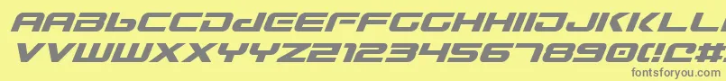 Gunv2i Font – Gray Fonts on Yellow Background