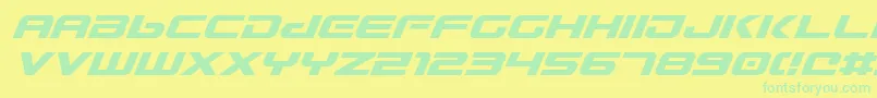 Gunv2i Font – Green Fonts on Yellow Background