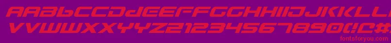 Gunv2i Font – Red Fonts on Purple Background