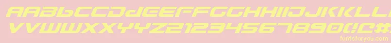 Gunv2i Font – Yellow Fonts on Pink Background