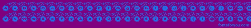 Meteorgm Font – Blue Fonts on Purple Background