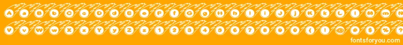 Meteorgm Font – White Fonts on Orange Background