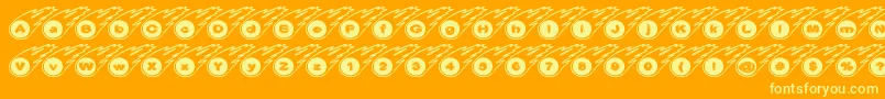 Meteorgm Font – Yellow Fonts on Orange Background
