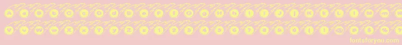 Meteorgm Font – Yellow Fonts on Pink Background
