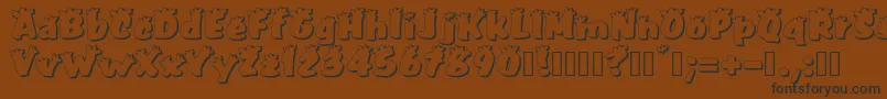 PullstarHoliday Font – Black Fonts on Brown Background