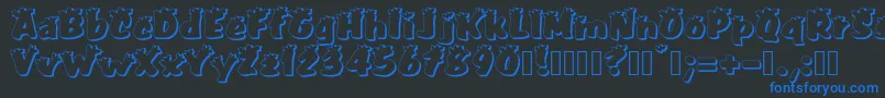 PullstarHoliday Font – Blue Fonts on Black Background