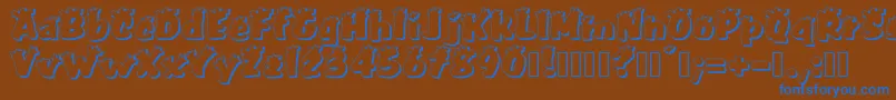 PullstarHoliday Font – Blue Fonts on Brown Background