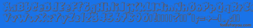 PullstarHoliday Font – Brown Fonts on Blue Background