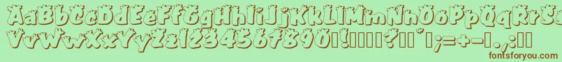 PullstarHoliday Font – Brown Fonts on Green Background