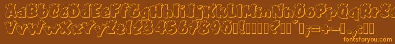 PullstarHoliday Font – Orange Fonts on Brown Background