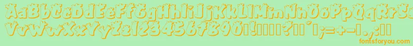 PullstarHoliday Font – Orange Fonts on Green Background