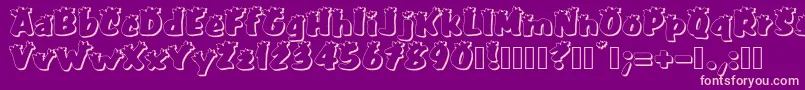 PullstarHoliday Font – Pink Fonts on Purple Background