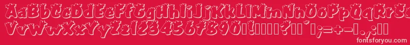 PullstarHoliday Font – Pink Fonts on Red Background