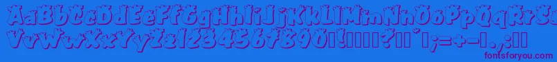 PullstarHoliday Font – Purple Fonts on Blue Background