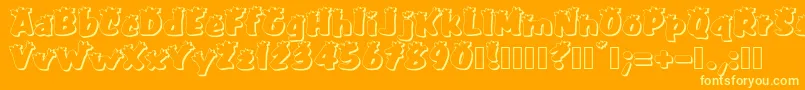PullstarHoliday Font – Yellow Fonts on Orange Background