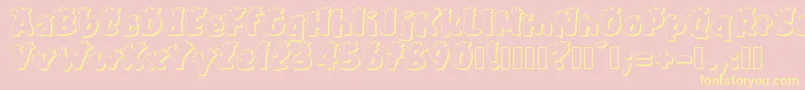 PullstarHoliday Font – Yellow Fonts on Pink Background