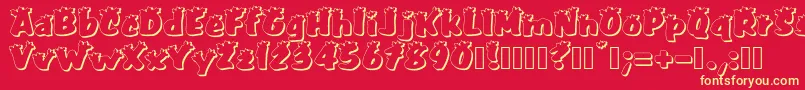 PullstarHoliday Font – Yellow Fonts on Red Background